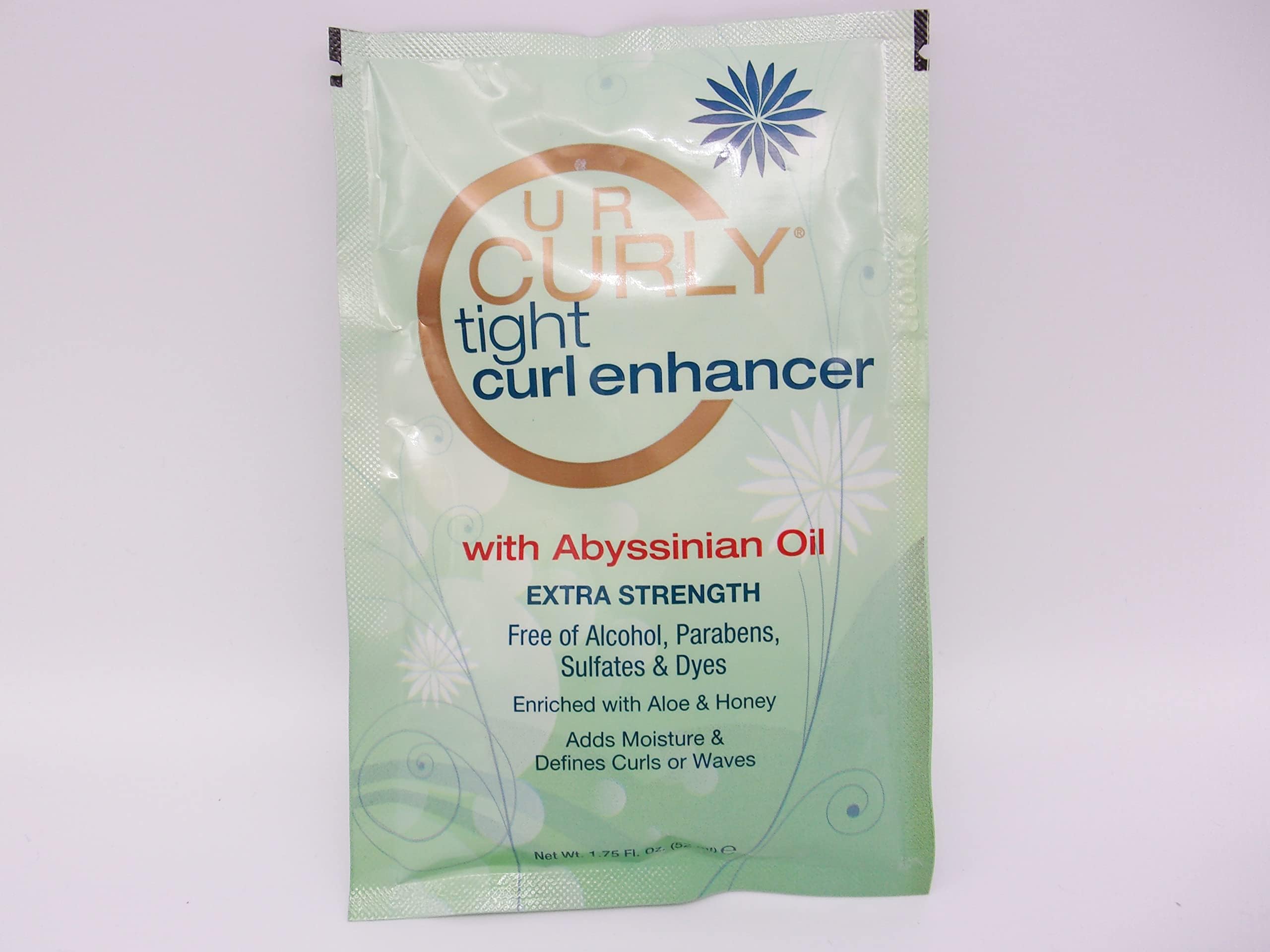 U R Curly Tight Curl Enhancer with Abyssinian Oil Extra Strength Adds Moisture & Defines Curls or Waves Enriched with Aloe & Honey 1.75 fl. oz.