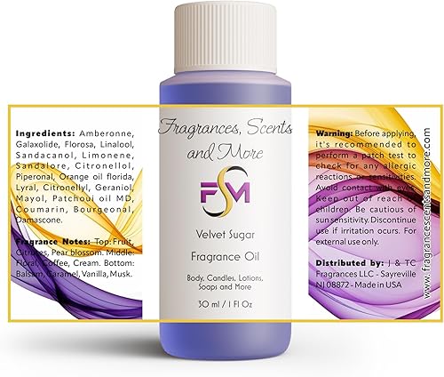 Miniatura 7 de Fragrances, Scents and More Velvet Sugar PerfumeAceite Corporal - Botella de plástico de 8 onzas líquidas (8.1 fl oz)