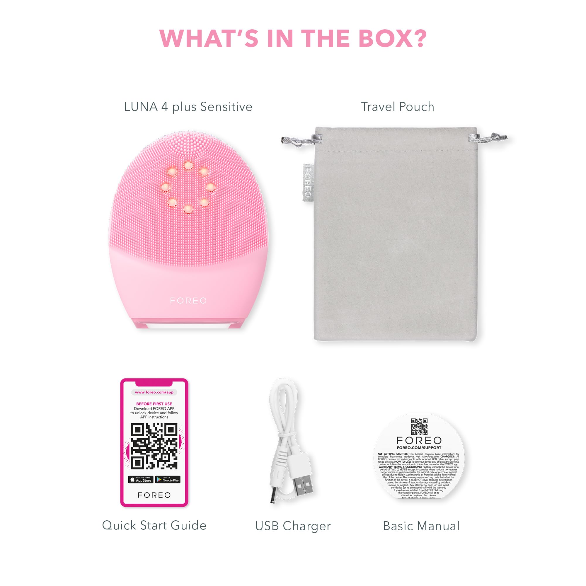 FOREO Luna 4 Plus Facial Cleansing Brush - Thermo Cleansing Facial - Anti Aging Microcurrent Facial Device - Normal Skin