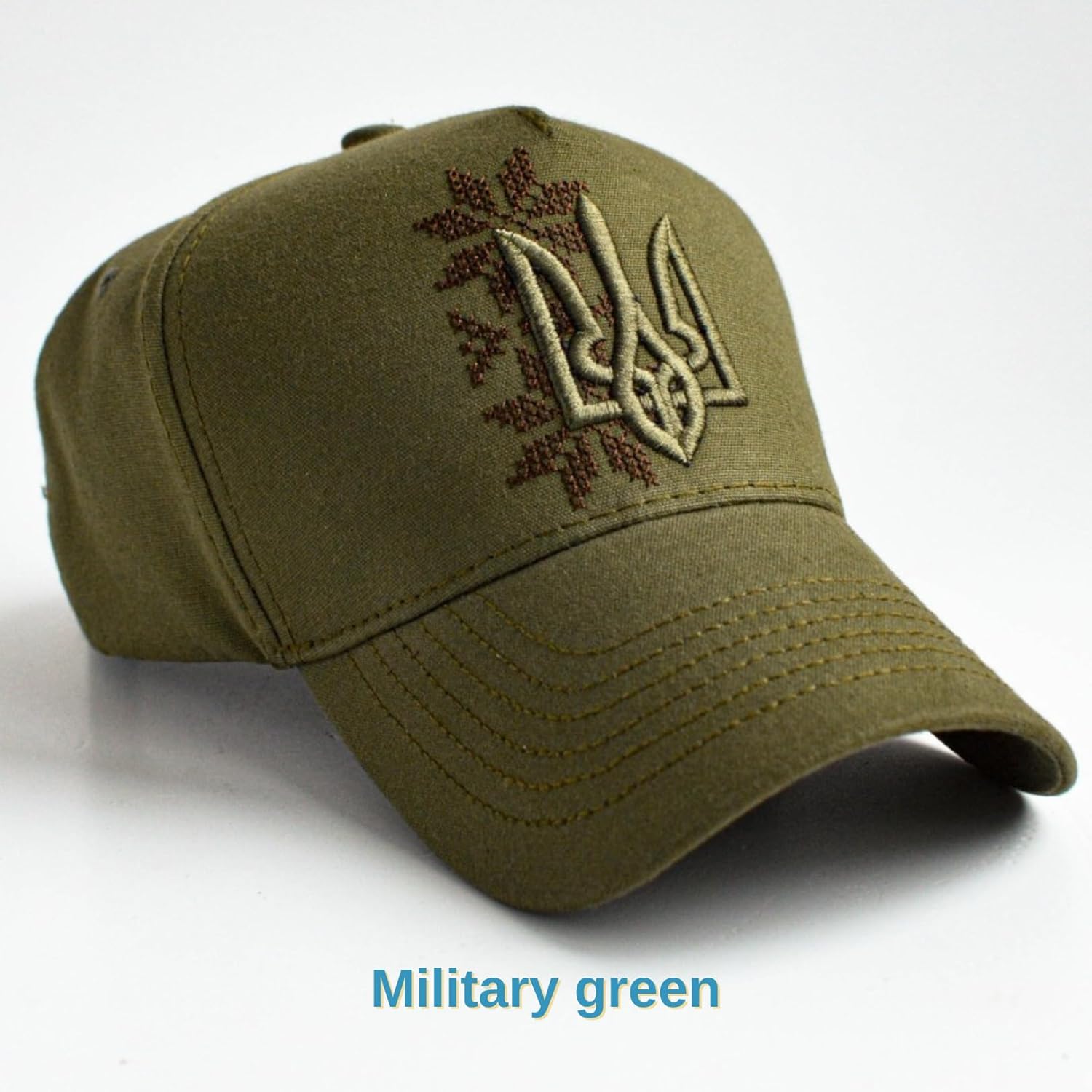 Ukrainian Trucker Hat with Embroidered Tryzub Made in Ukraine | Ukraine Hats