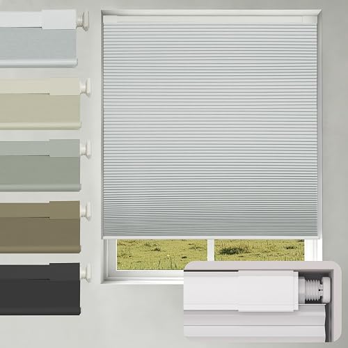 Changshade No Drill Blackout Cellular Shades 35x64, Cordless Honeycomb Blinds for Indoor Windows Changshade No Drill Blackout Cellular Shades 35x64, Cordless Honeycomb Blinds for Indoor Windows
