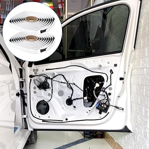 Miniatura 6 de Exclaith 4 rollos de cinta selladora de butilo, 38 pulgadas x 13 pies, cinta de masilla de sello de butilo negra, sin endurecimiento de butilos de