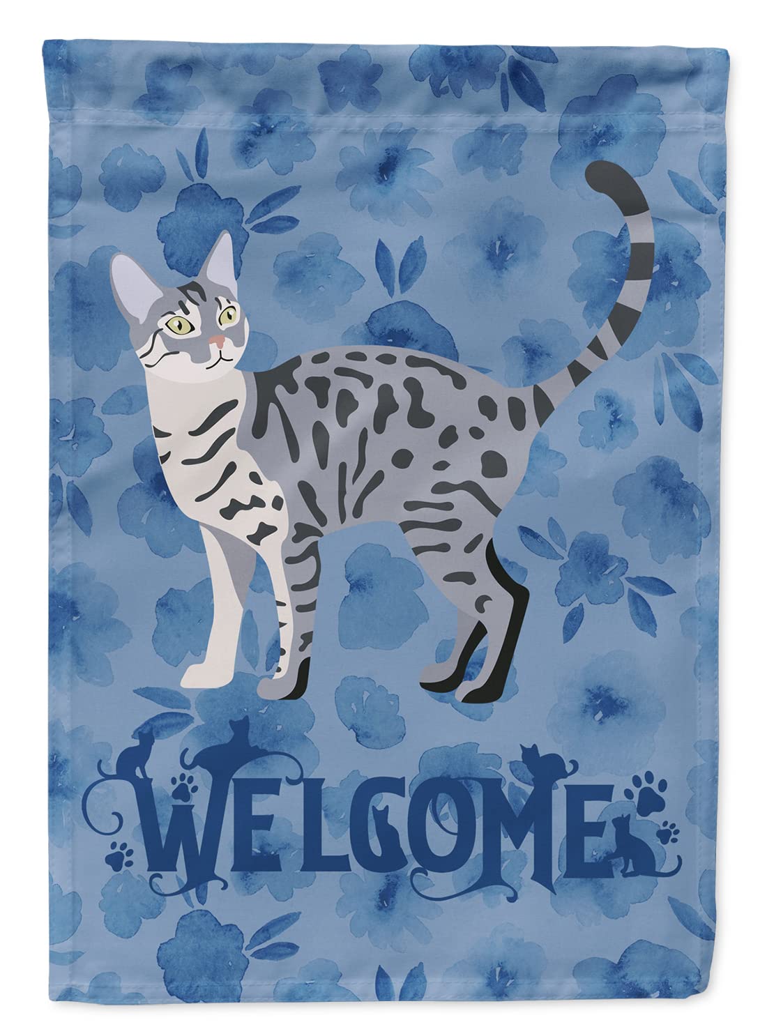 Drapeau de bienvenue California Spangled chat en toile premium de grande taille pour maison