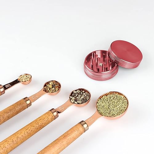 Miniatura 6 de Spice Grinder Crasher - Molinillo de especias de tamaño portátil de 2 pulgadas con tapa magnética, color rojo