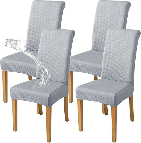 Vista 17 de FORCHEER Juego de 6 fundas para sillas de comedor, fundas elásticas para sillas de cocina, 6 piezas, fundas para silla Parson, paquete de 6, Flores