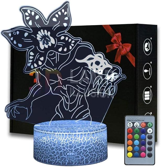 Night Light for Kids Stranger C Things 3D Light lamp with Remote Control & Smart Touch, Gifts for Boys Girls Age 2 3 4 5 6 7 8 Year Old Boy Gifts