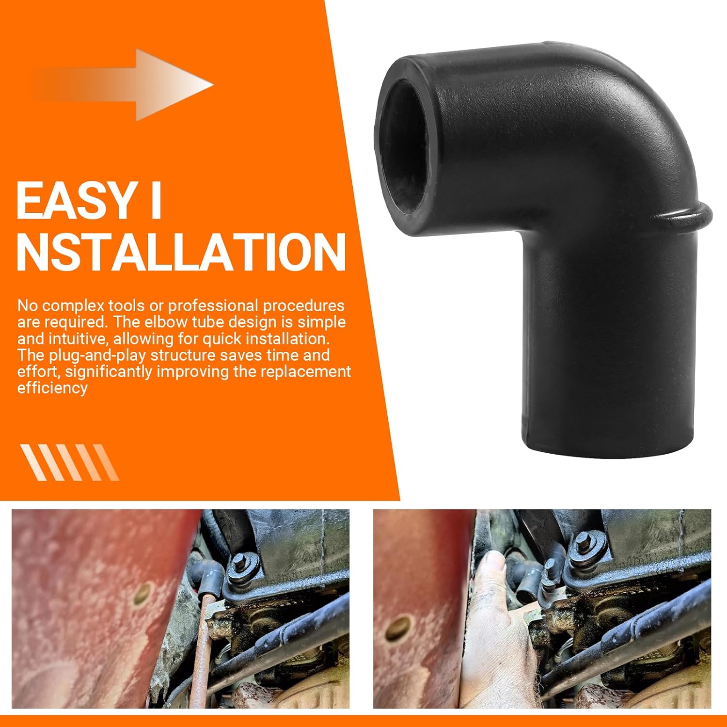A/C Condensation Drain Elbow Rubber Hose Tube 4M2Z6A614AA | Fits Ford F-150,2004-2014,Fits Lincoln Mark VIII：1993-1998,Car Drain Elbow Tube Replacement Parts,Replace F3LE AA(2 pack)