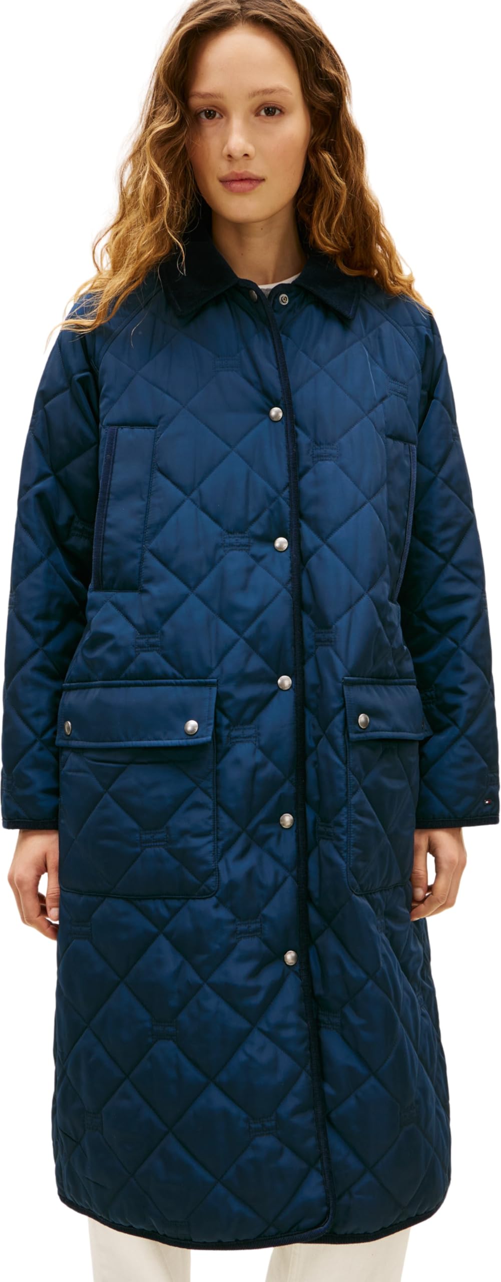 Tommy Hilfiger Damen Padded Flag Quilted Coat Ww0ww47747 Parka-Mantel (1er Pack)