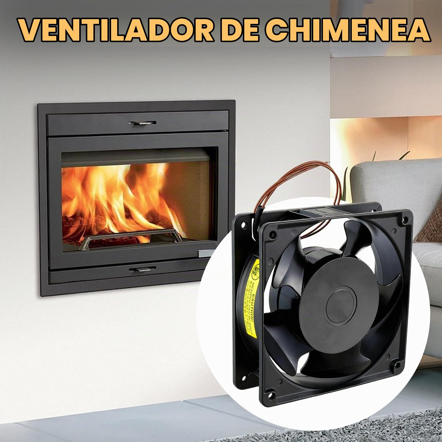 Ventilador fan axial 120x120x38 mm, Ventilador de estufa