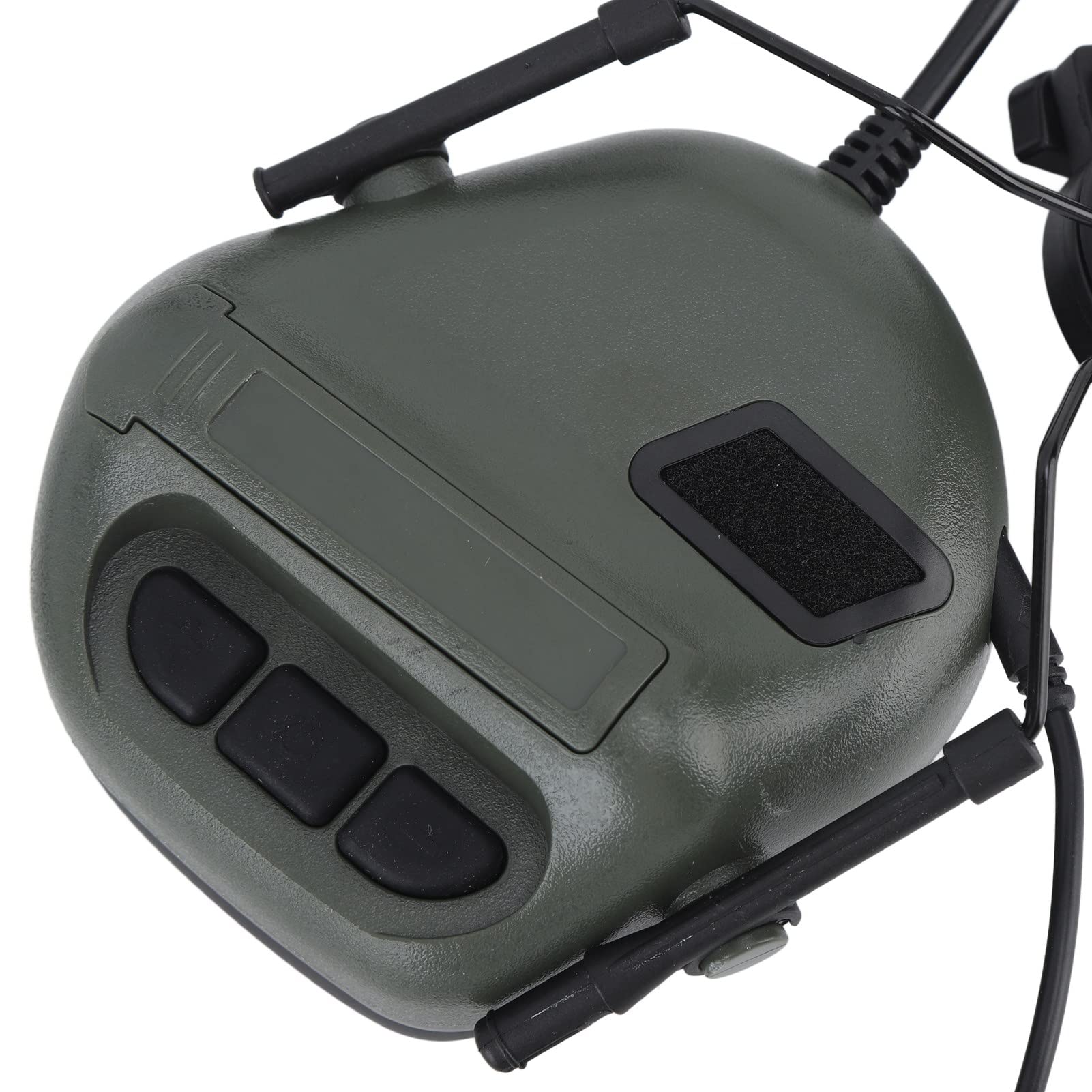Haofy Auriculares de Tiro, Auriculares de Protección Auditiva Flexibles Telescópicos, Rotación de 360 ​​Grados, Algodón Insonorizado, Plegable para Militares (Verde)