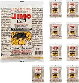 Raticida Granulado Isca para Ratos e Camundongos Kit 10 Pacotes 25g Eficiente Pronto para Uso