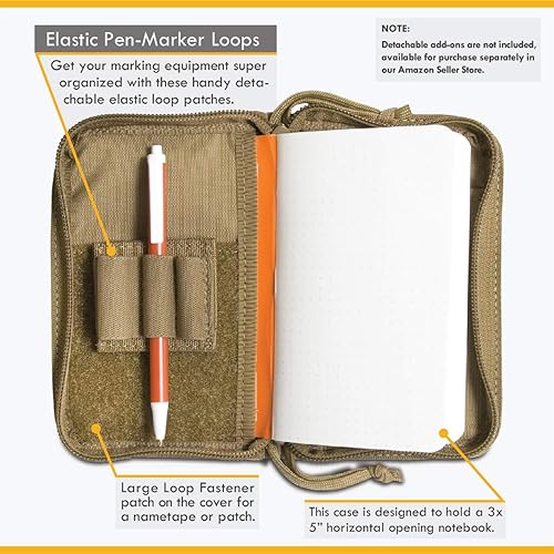 Miniatura 5 de TACTICAL NOTEBOOK COVERS.COM TACSOP Battle Book Cover System para cuadernos de 4 x 6 pulgadas, con 6 ranuras plisadas para bolígrafosmarcadores,