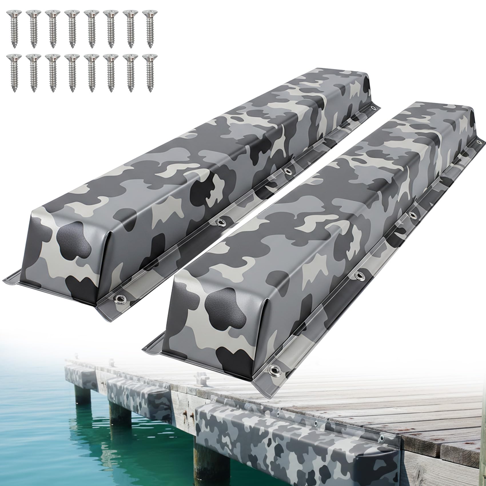 ORLANG 36"/48"/59"/72" Dock Bumpers,Dock Fenders with Stainless Steel Screws,Boat Dock Bumpers,Dock Post Bumper for Docking Edges, Piling, Vertical Poles, Horizontal Decks or Piers(Multiple Colors)