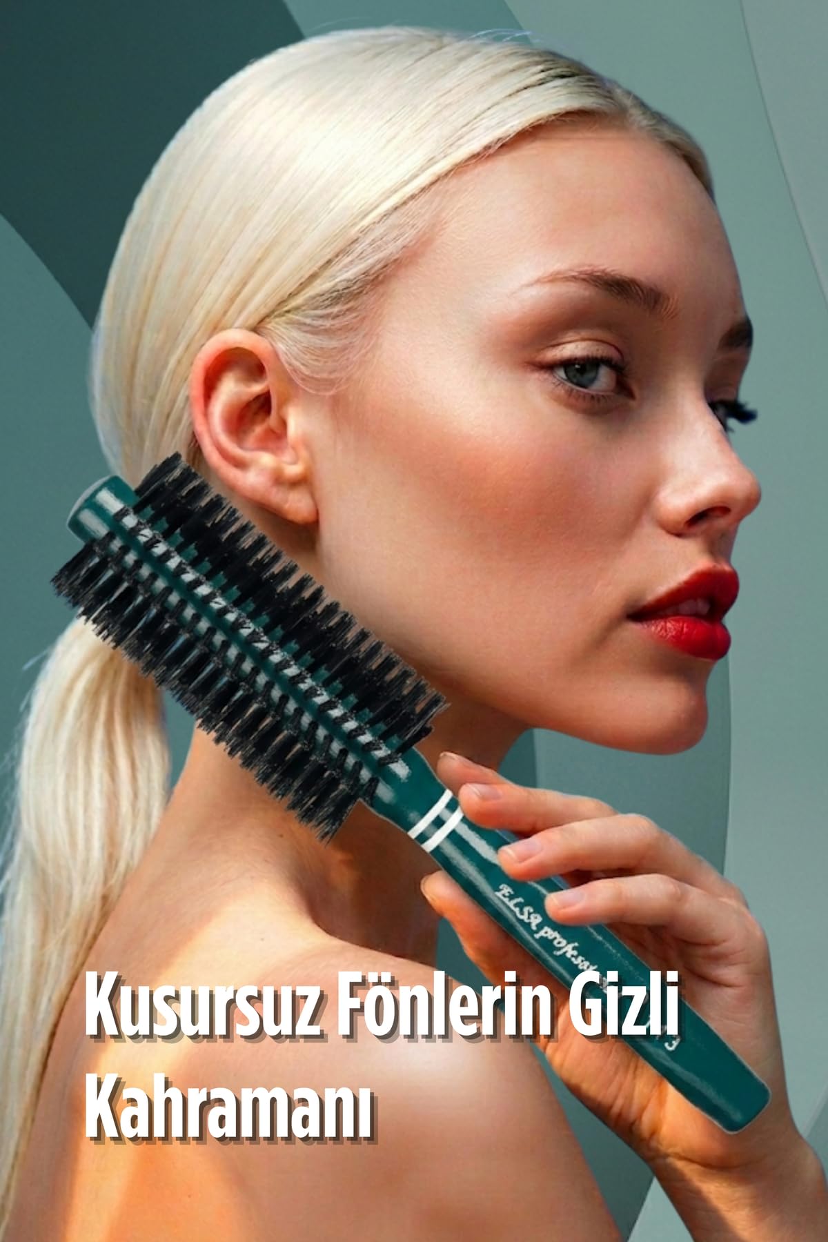 Elsa Professional 113 Yeşil Saç Fırçası