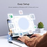 Vista 4 de UGREEN USB to Ethemet Adapter, 10/100 Mbps Network Adapter, with Ax88772D ChipRJ45 Wired LAN Dongle for Laptop, Compatible with Nintendo Switch