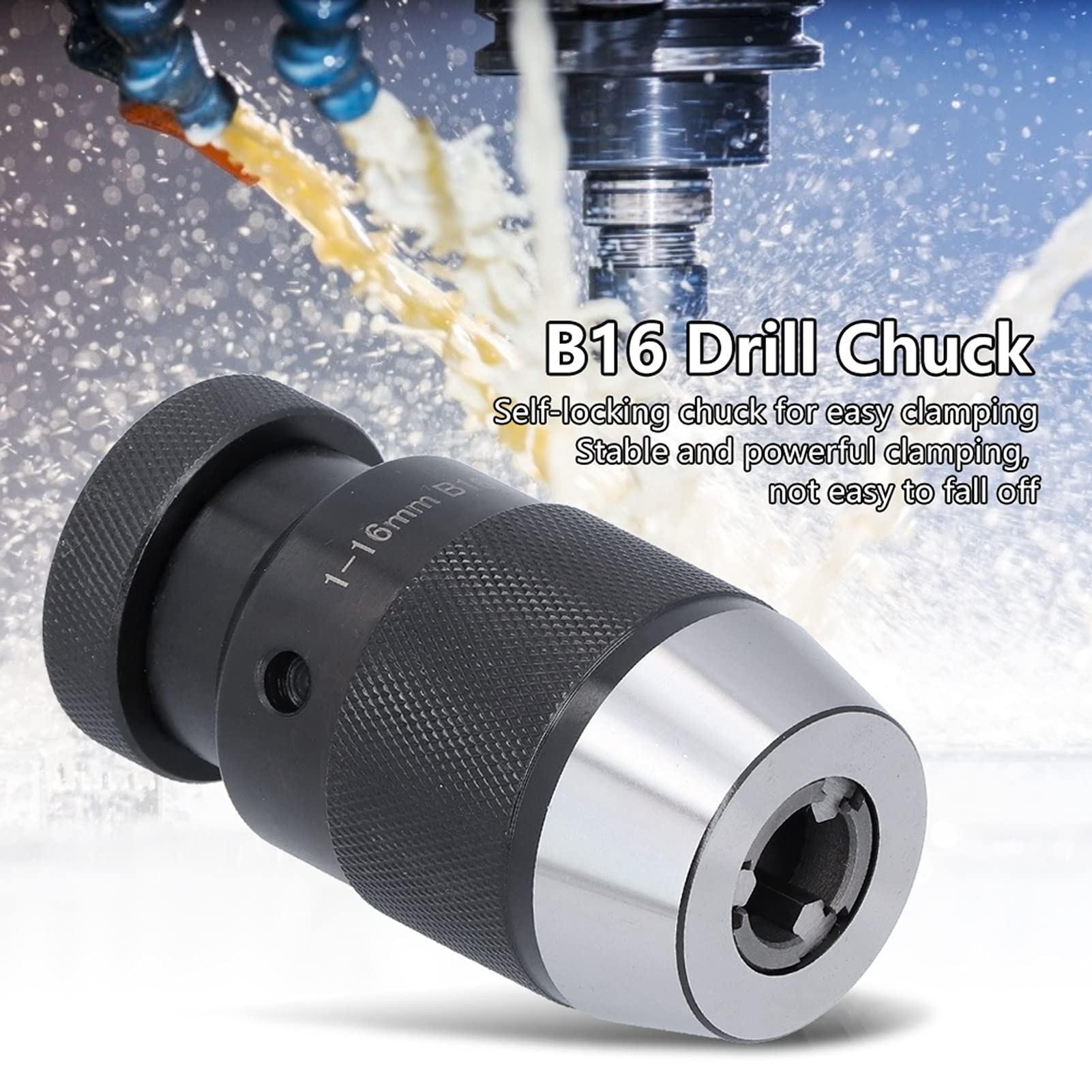 Portabrocas, Adaptador Autoajustable, Herramienta de Sujeción de Alta Precisión de 1 a 16 Mm, con Diseño de Dientes en Forma de T, para Fresadora de Torno CNC