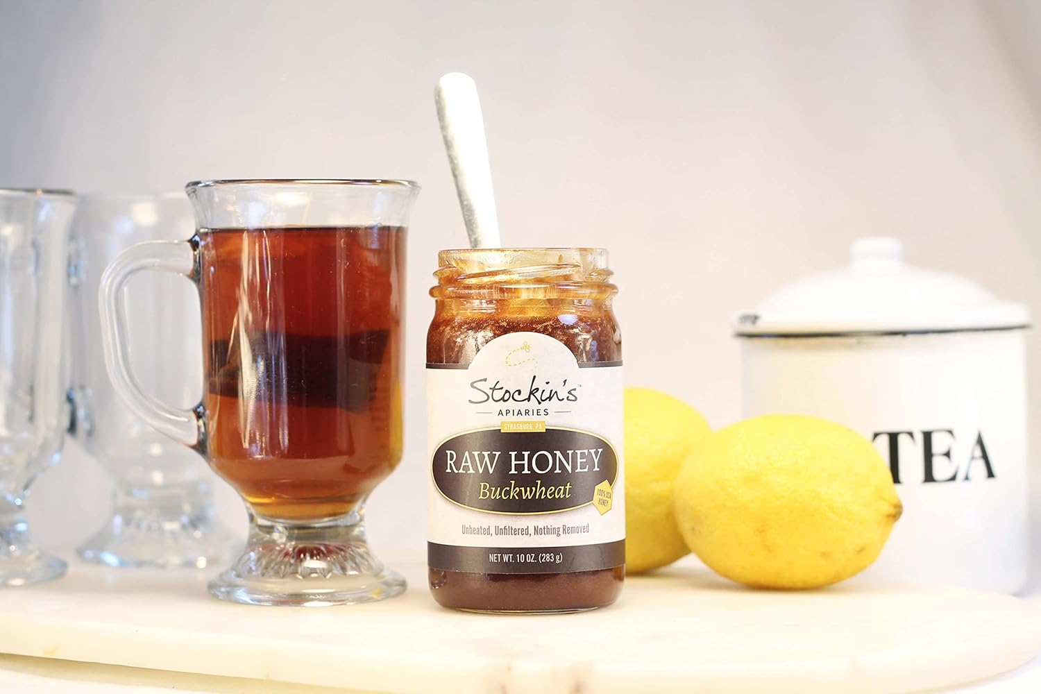 Stockin's Apiaries Raw Buckwheat Honey, Unheated, Unfiltered, & Nutritious, 17 Oz.