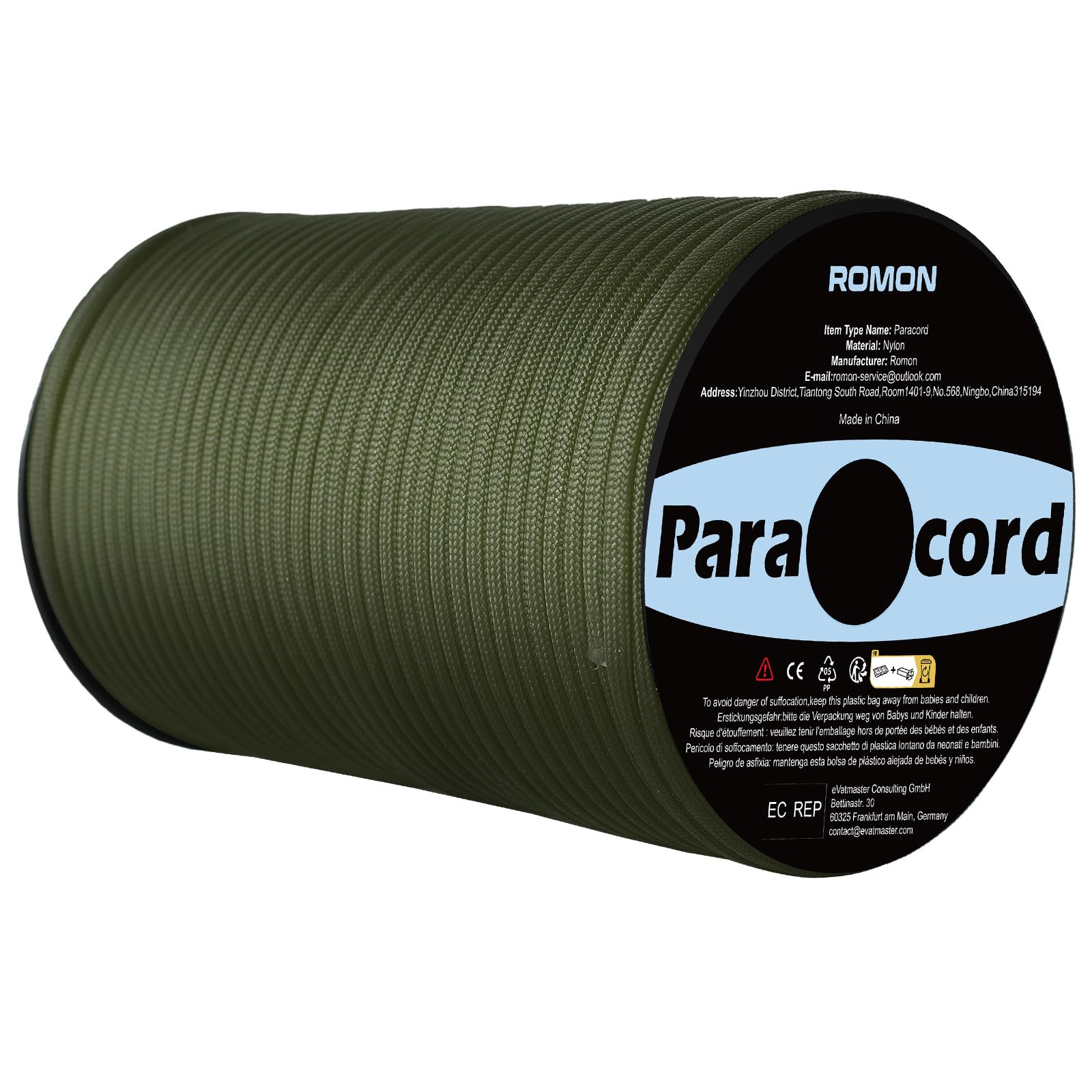 Romon Paracord 4 mm, 100 m linka Paracord, 9 rdzeni, linka paracord, linka odporna na rozerwanie, żagiel przeciwsłoneczny, nylon Paracord, survivalowy linka Paracord, żyłka do survivalu, na kemping,
