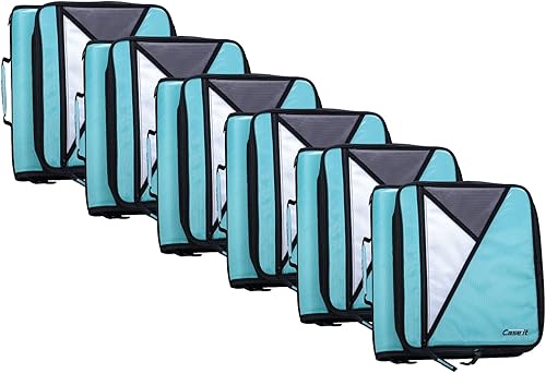 Case-it Carpeta universal con cremallera, anillas tóricas de 2 pulgadas, bolsillo acolchado con capacidad para computadoras portátilestableta de