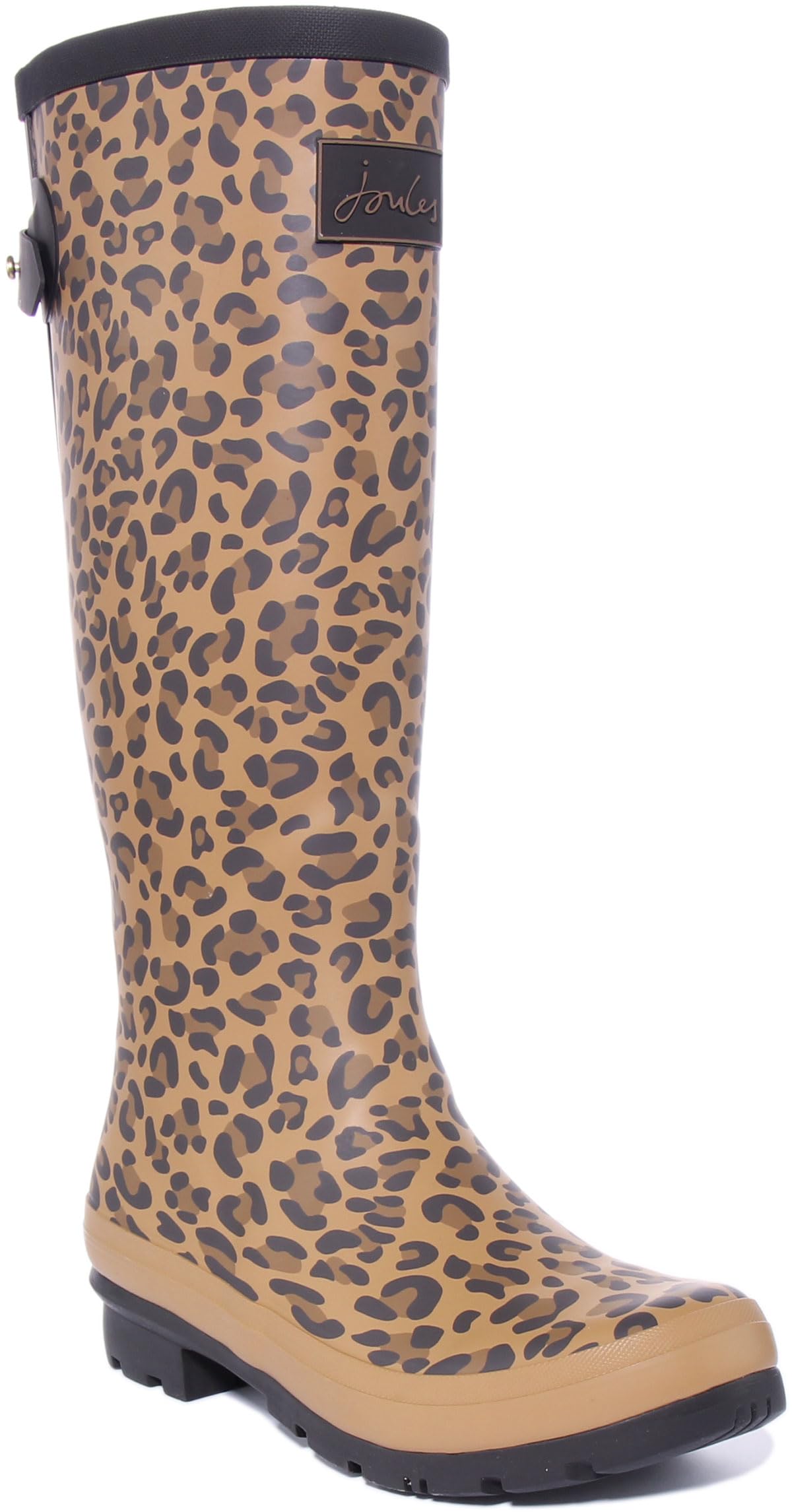 Joules Womens Welly Print With Adjustable Back Gusset - Black Metallic Bees — view 12