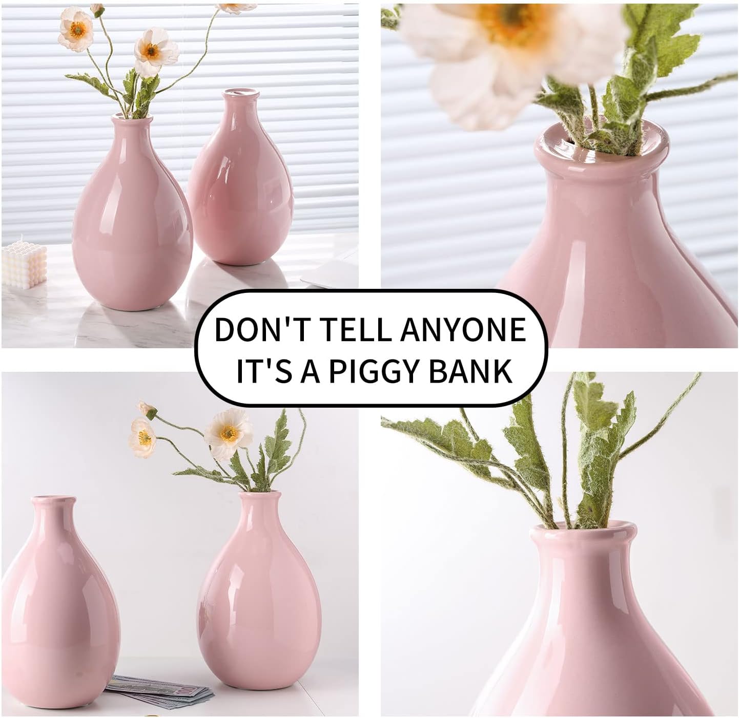 Large Piggy Bank for Adults Must Break to Open,Piggy Bank for Boys,Ceramic Coin Jar,alcancias de Dinero para adultos niños,Money Safe for Cash Saving,Girls Money Bank,Modren Home Decor Living Room