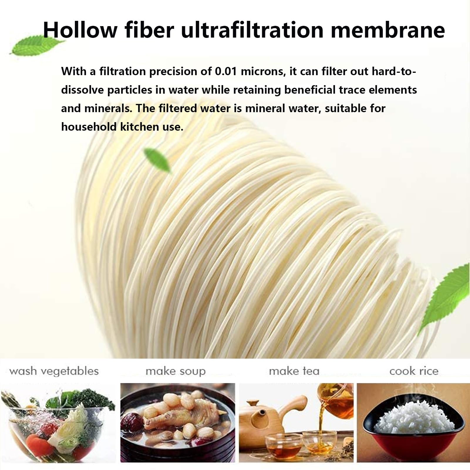 2 szt. wkładów membranowych do ultrafiltracji 20 cali, filtr wody PVDF, gniazdo uniwersalne, do systemu wodnego 20 cali(Socket)