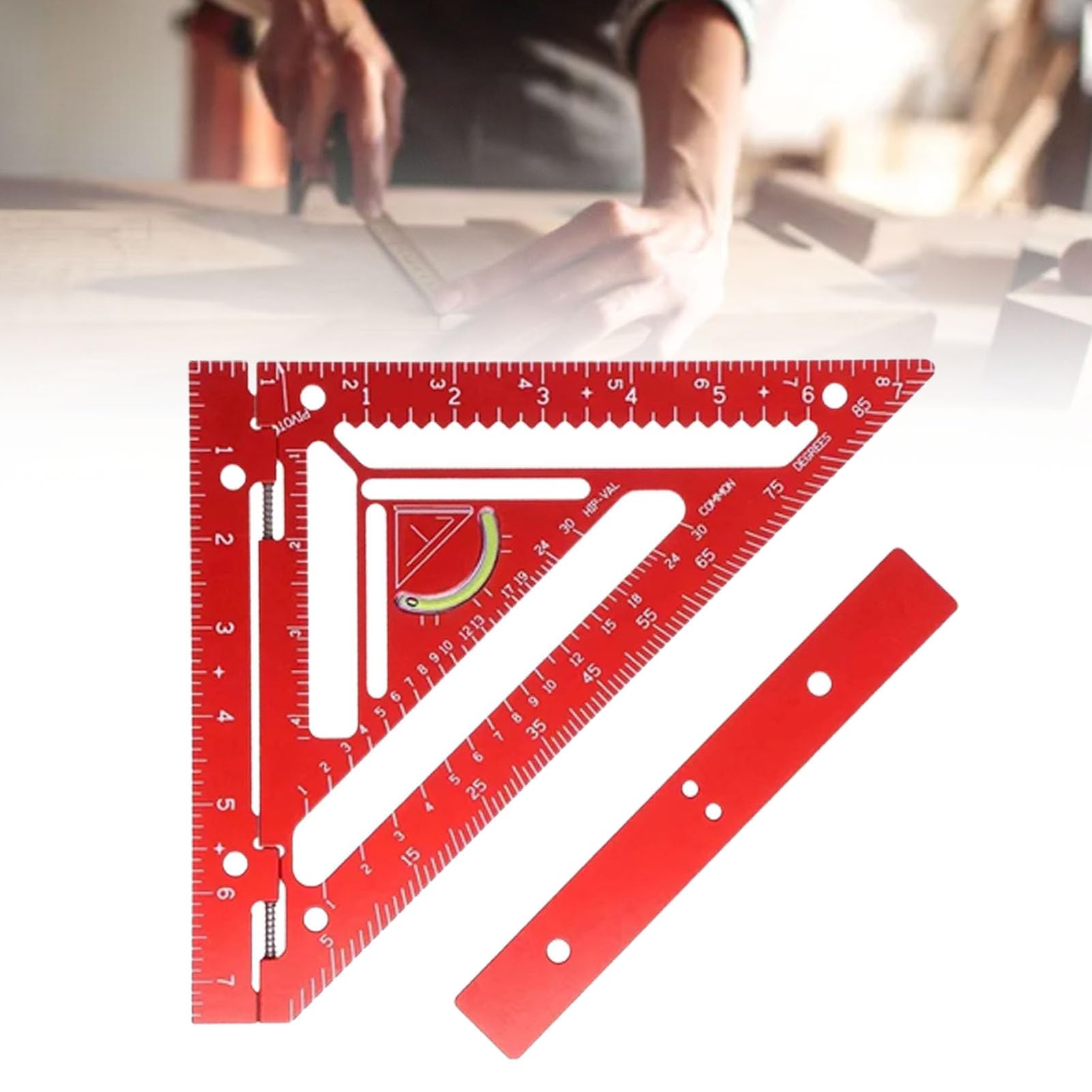 TRAVERSO TRIANGOLARE IN LEGA DI ALLUMINIO STRUMENTO QUADRATO LAYOUT VERSATILE SQUADRA DI MISURA PER CARPENTERIA