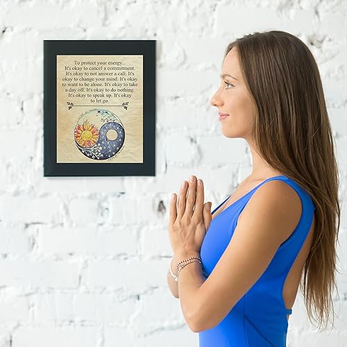 Miniatura 5 de AMERICAN LUXURY GIFTS Inspirational Quotes Wall Decor - To Protect You Motivational Modern Zen Parchment Wall Art | Ideal for Living Room, Office,