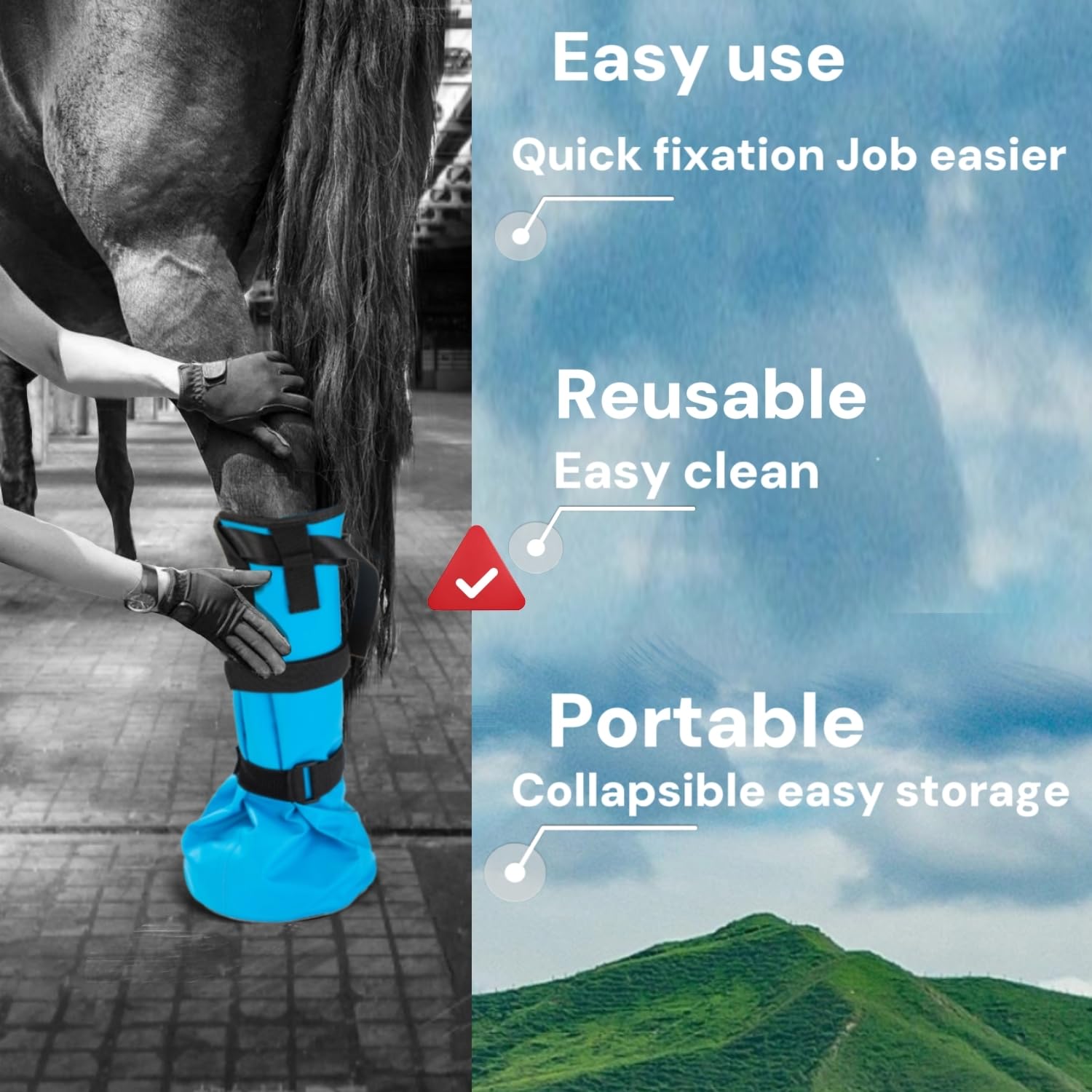 GARFTAI Horse hoof Soaking Boot,Easy use Soaker Bag, Equine Soaking Boot, Hooves Care Treatment Bucket - image 4