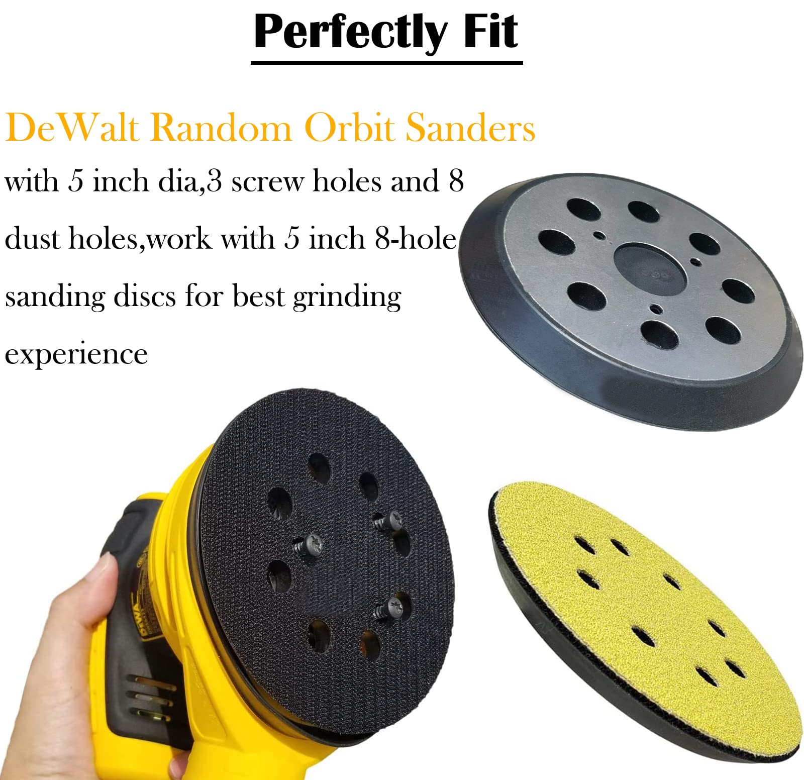 Plastic Sander Pad Replacements 4-Pack 8-Hole For BO5030, BO5031, MT922 Track Sanders - 743081-8 Plastic Sander Pad Replacements 4-Pack 8-Hole For BO5030, BO5031, MT922 Track Sanders - 743081-8