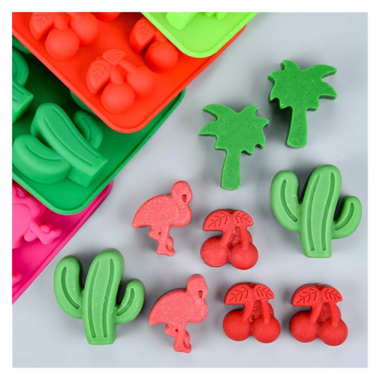 Vassoio per cubetti di Ghiaccio Cactus in Silicone Ananas Flamingo Stampi per Ghiaccio in Silicone Maker Bar Party Drink Freeze Stampi Stampo per vassoi Stampi (Color : Style 4)