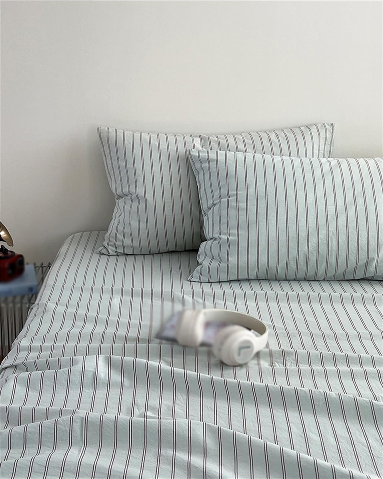 Bettlaken Betttuch Haustuch Laken 100% Gewaschener Baumwolle ohne Gummizug, superweiche Flachbettlaken viele Farben und Größen(Blue,245x270cm)