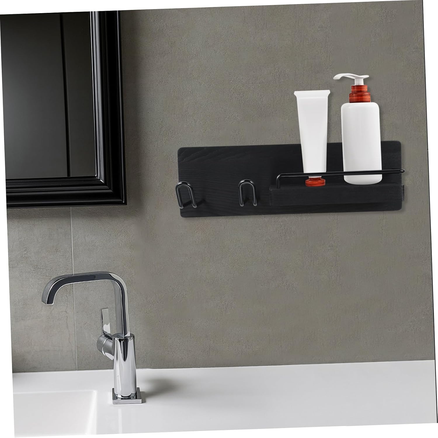 Bathroom Hair Dryer -Mounted Holder Sturdy Construction Easy-Clean Surface Space-Saving