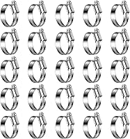 Vista 27 de Abrazaderas de manguera de engranaje helicoidal antideslizantes #8, abrazaderas de tornillo de acero inoxidable ajustables de 5/8 a 1 pulgada