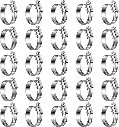 Abrazadera de manguera de alta resistencia, tamaño #16, abrazaderas de manguera de transmisión de engranaje helicoidal ajustable de 1 a 1-58