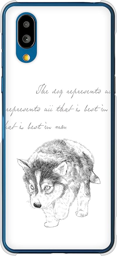 Amazon Co Jp Softbank シンプルスマホ6 01sh ハード ケース カバー Yj193 ハスキー 犬 かわいい イラスト 素材クリア Uv印刷 受注生産品 家電 カメラ
