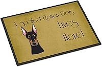 Vista 207 de Caroline's Treasures BB1449JMAT - Tapete de bienvenida de carlino negro, 24 x 36 pulgadas, tapete azul para puerta delantera, para interiores