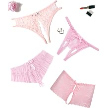 Avidlove Sexy Panties for Women Floral Lace Underwear Pink XL