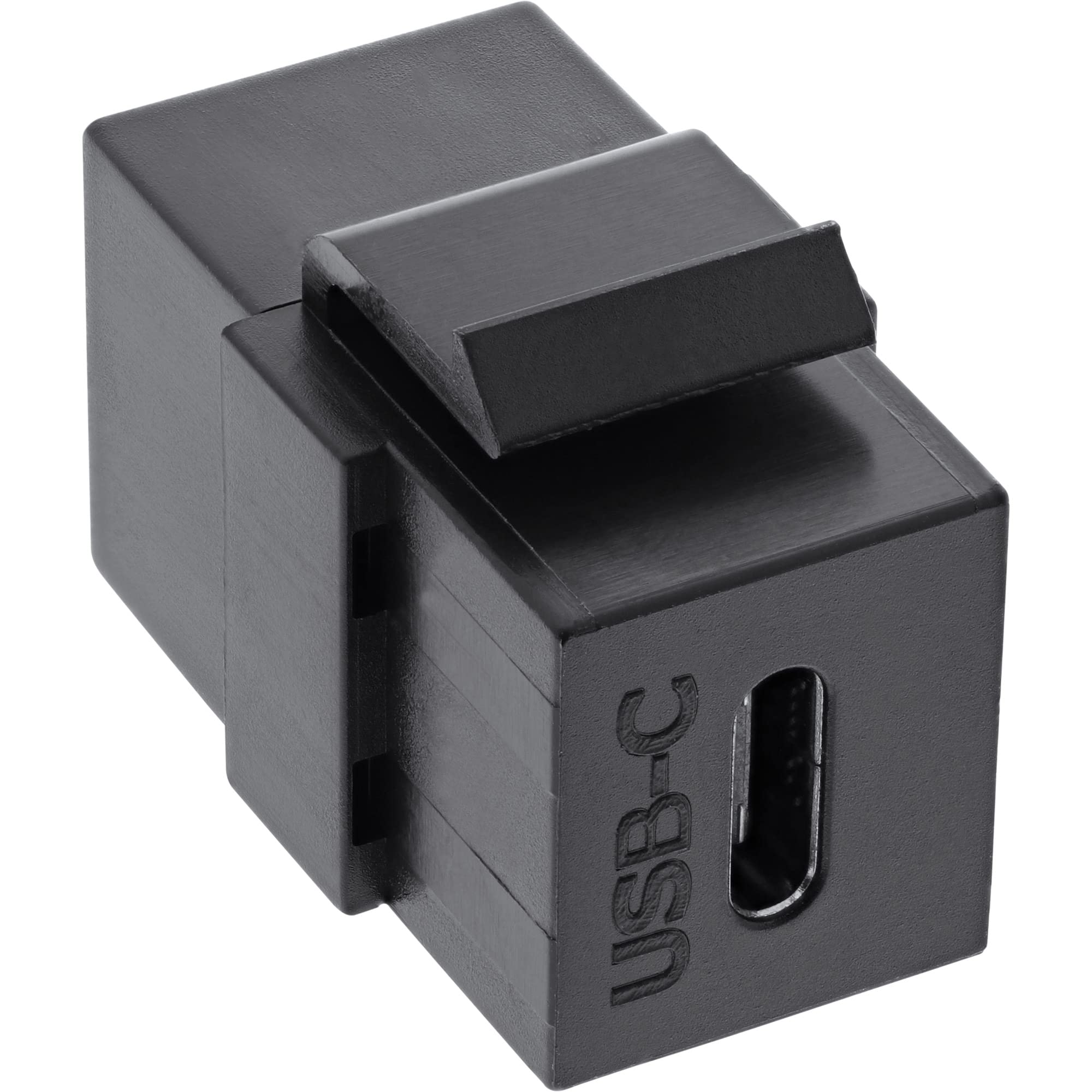 InLine 76201Z USB 3.1 Keystone Snap-in Insert, USB-C Female/Female, Black