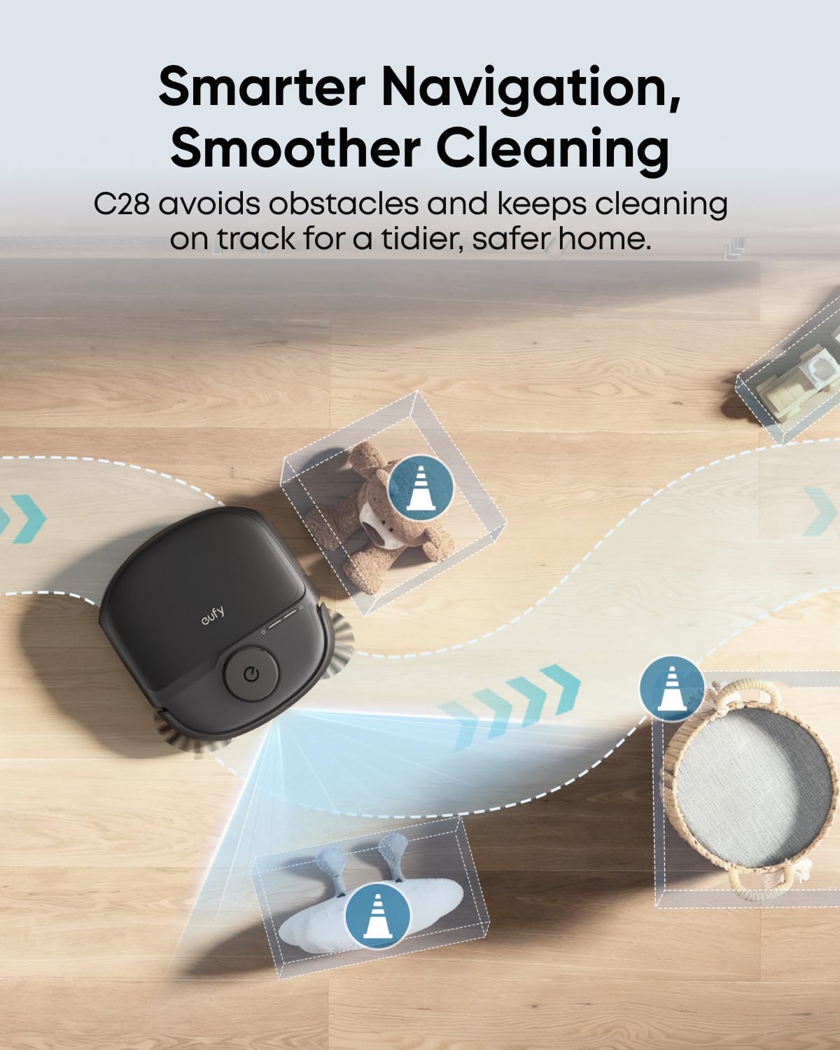 eufy C28 Robot Vacuum Cleaner and Mop Combo, 15,000 Pa, HydroJet Roller Mop view 8