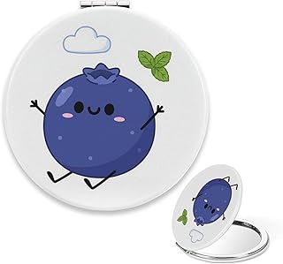 Travel Mirror Compact, Cute Cartoon Blueberry...