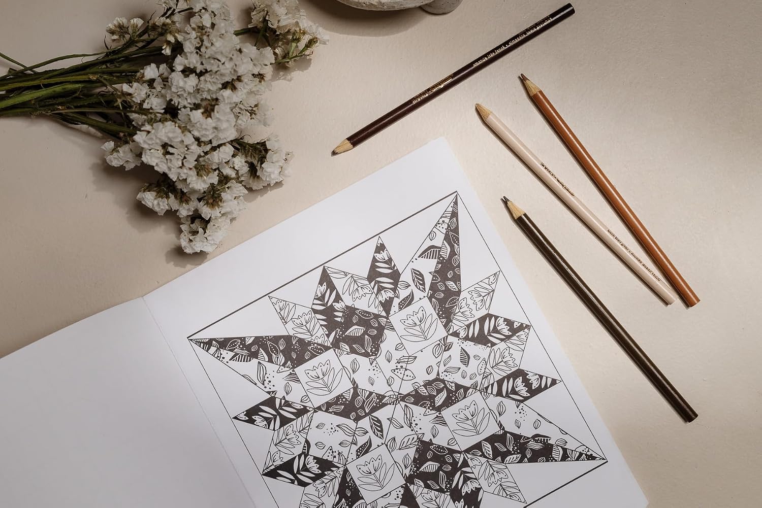Modern Quilting Coloring Book: An Adult Coloring Book with Colorable Quilt Block Patterns and Removable Pages image 3