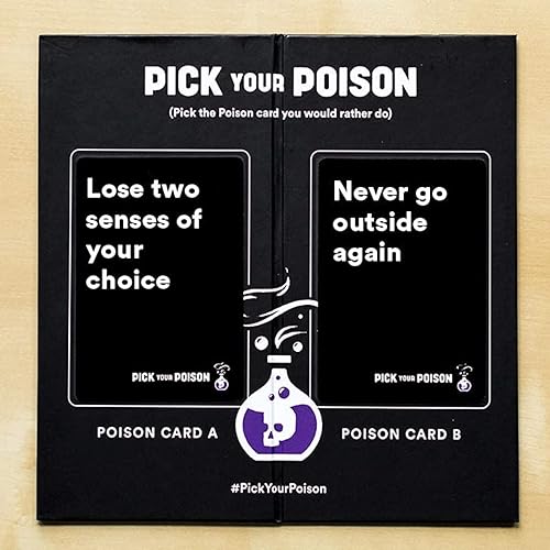 Miniatura 7 de Pick Your Poison Juego de fiesta + juego de expansión familiar – El juego de cartas "What Would You Rather Do?" para niños, adolescentes,