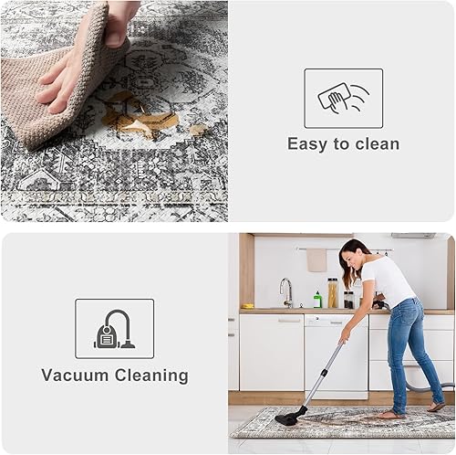 Vista 116 de KIMODE - Juego de 2 tapetes de cocina bohemios, antifatiga, antideslizantes, impermeables, ergonómicos, acolchados, cómodos, para lavandería, Caqui