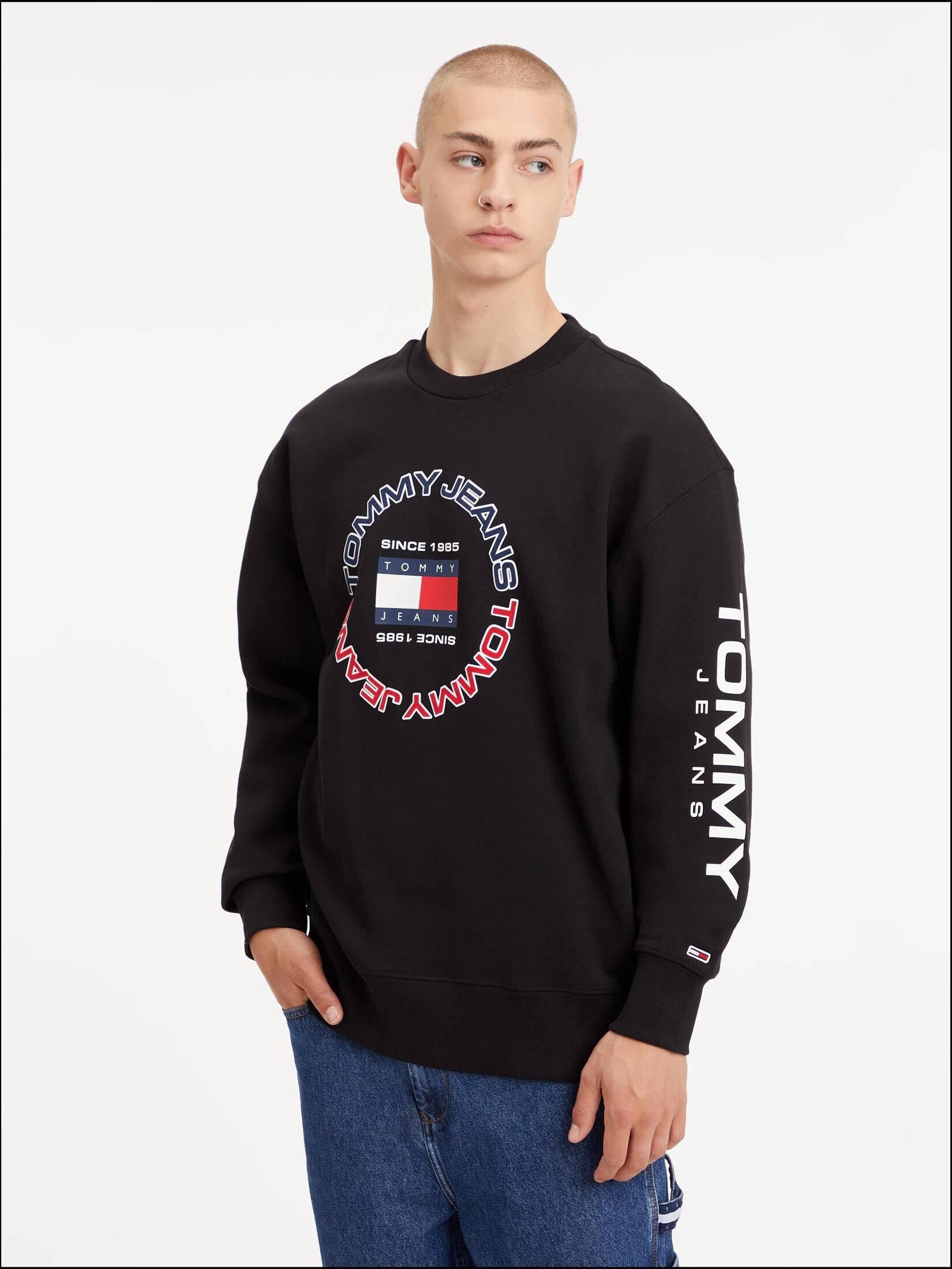 Tommy Jeans Bluza męska, czarny, S