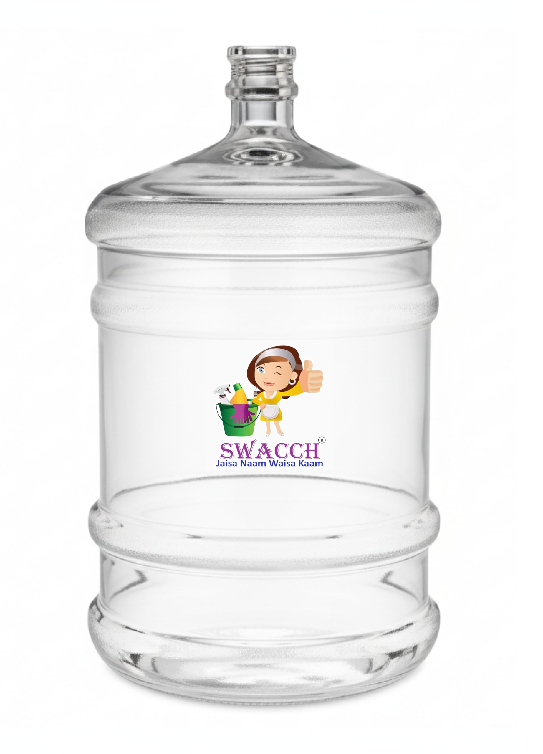 Water Dispenser Plastic Bottle 20L+ 5 Plastic Caps Free I Mineral Water Dispensers Jar I Drinking Water Can I BPA Free Water Bottle Large Container with Thread Cap Multi Colour-image-30