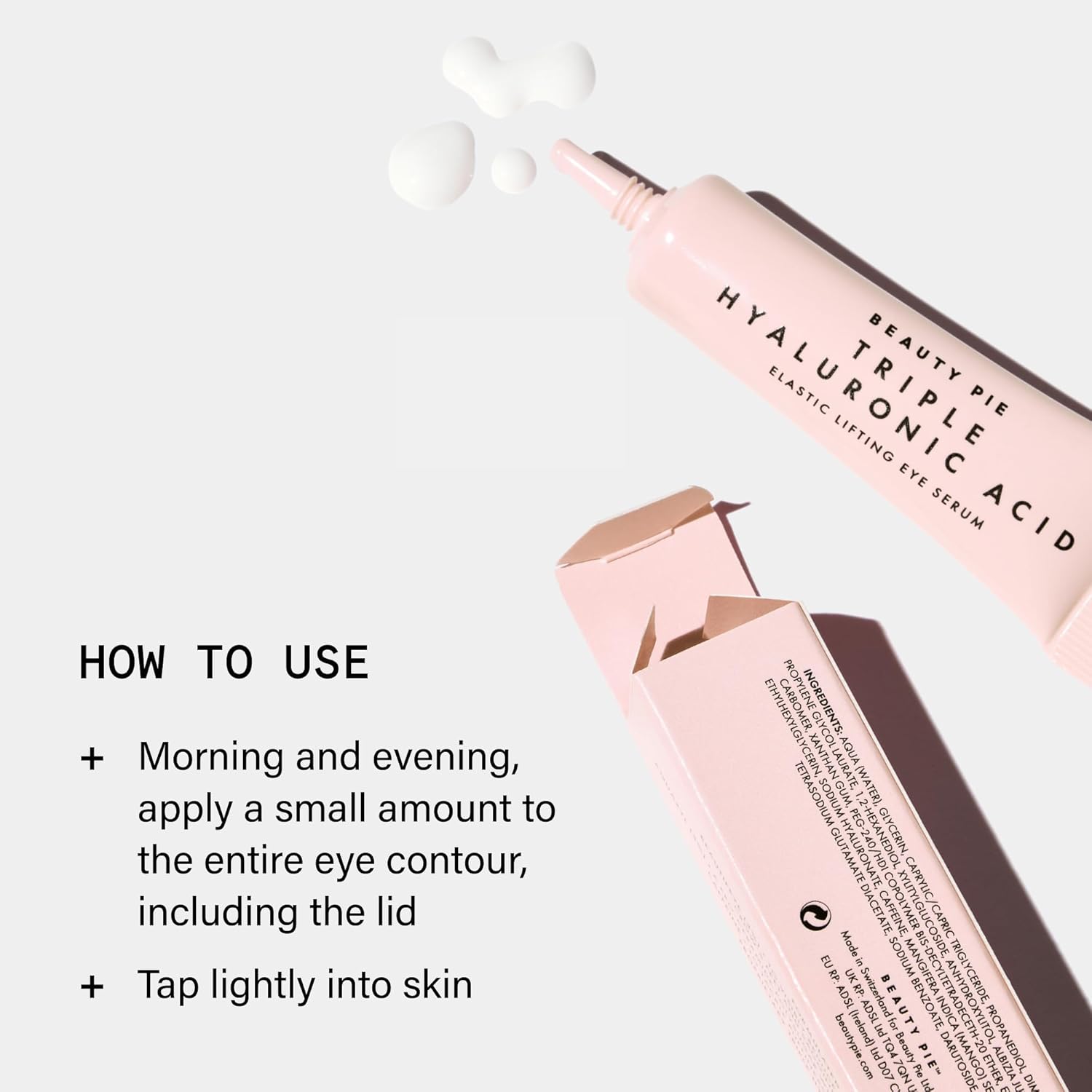 Beauty Pie Triple Hyaluronic Acid Elastic Lifting Eye Serum 15ml – Firming & Brightening Treatment for Dark Circles, Puffiness & Fine Lines – Lightweight, Fragrance-Free Eye Serum