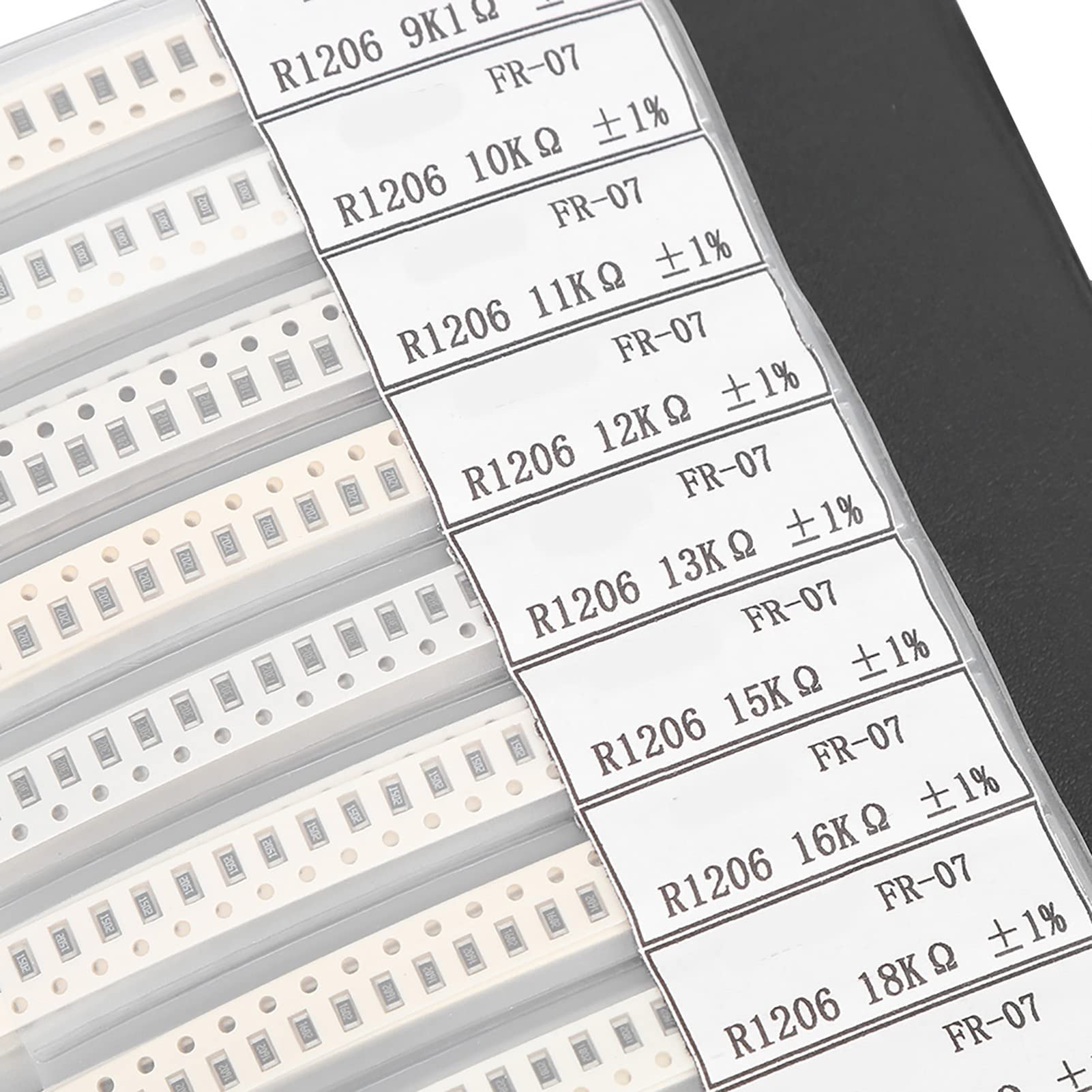 Libro Campioni Serie 1206 170, Assortimento di Resistori in Plastica Nera, Facile Identificazione, Comodo per i Professionisti 'elettronica