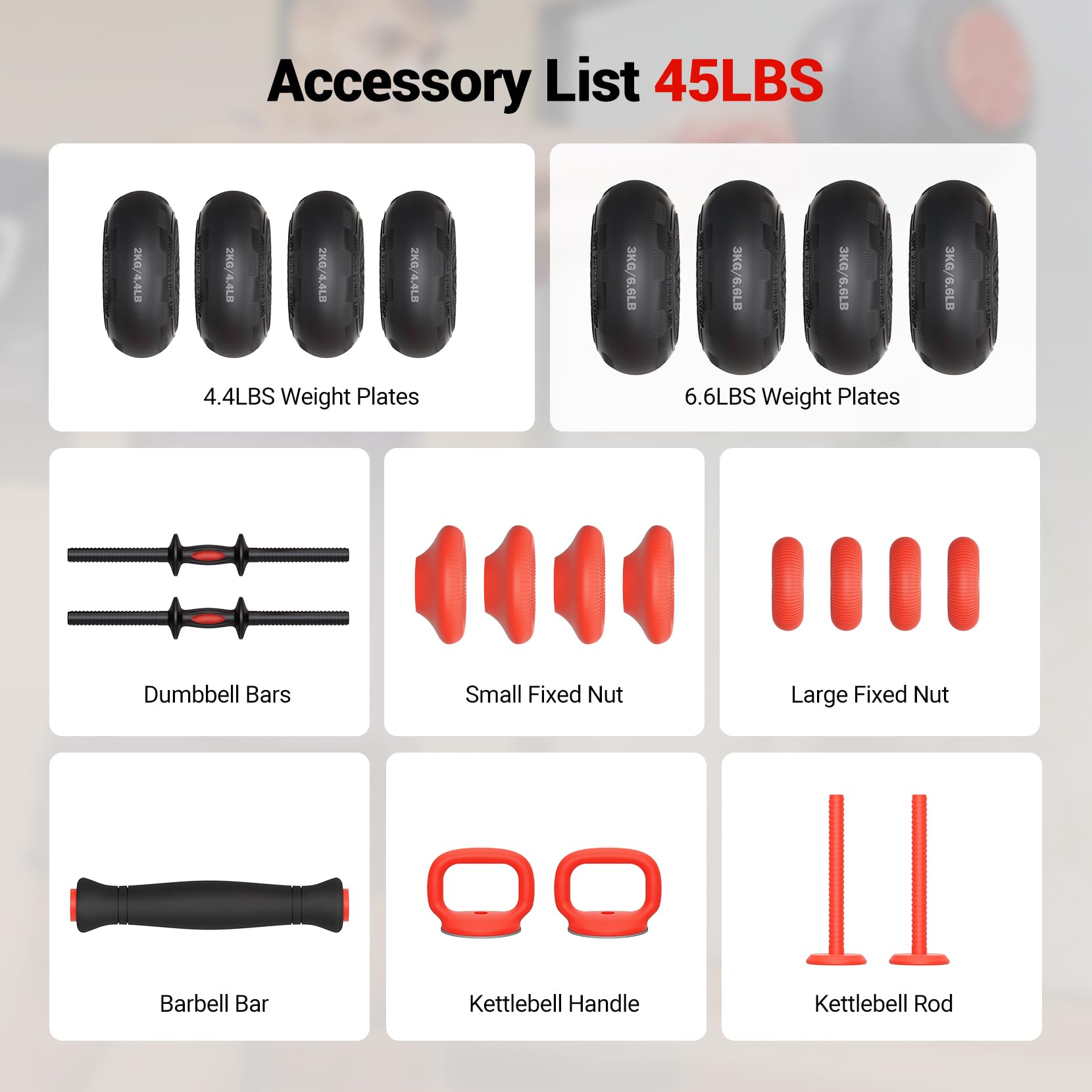 Yoleo Hantelset Verstellbare Hanteln, 5 in 1 Geräuschloses Anti-Kollisions-Luftkissen mit Anschlussstück Professionell Dumbbell Set 4-20kg für Workout, Fitnesstraining Männer/Frauen Upgrade 2.0