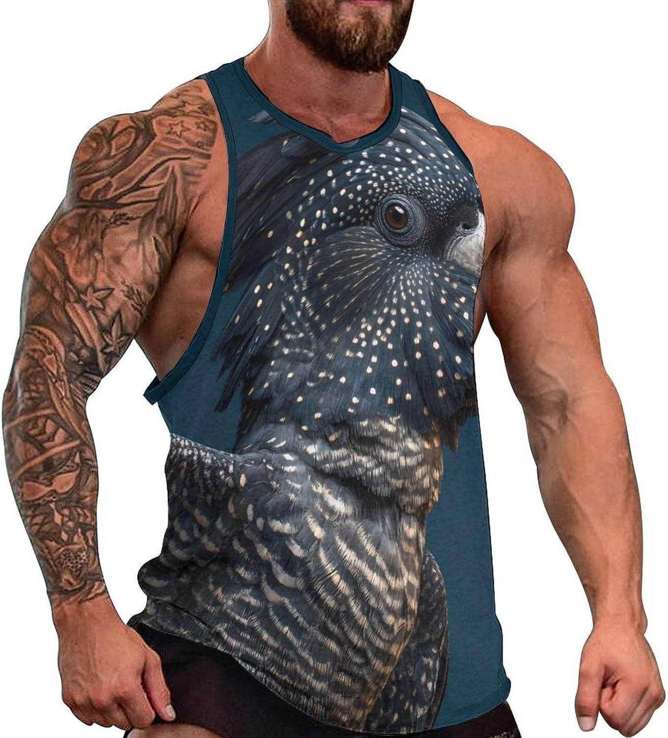 Australian Black Cockatooes Men Tank Top Workout Shirt Muscle T Shirt 5XL
